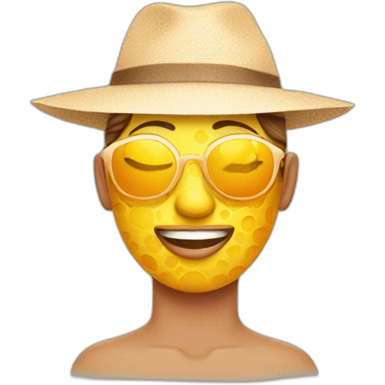 applying sun screen on the face emoji