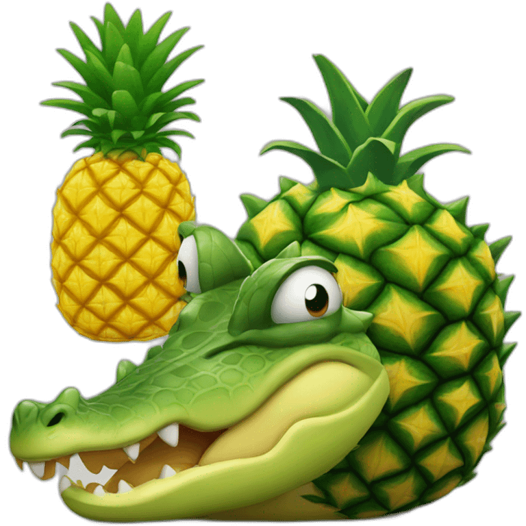 Pineapples ate a crocodile emoji