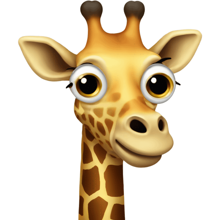 3 eyed cartoon giraffe  emoji