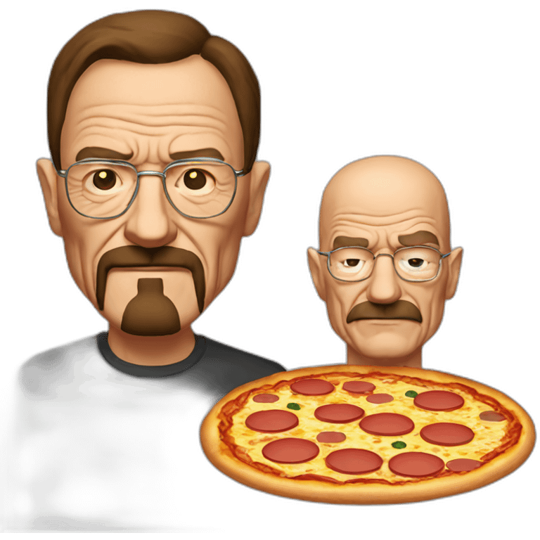 Walter White and pizza emoji