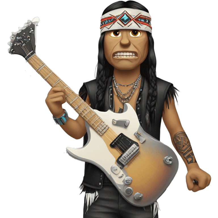 native american thrash hardcore punk rocker emoji