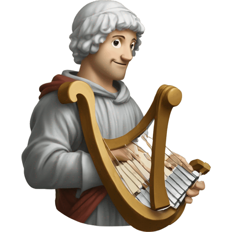 Petrarch holds a lyre in his hand emoji