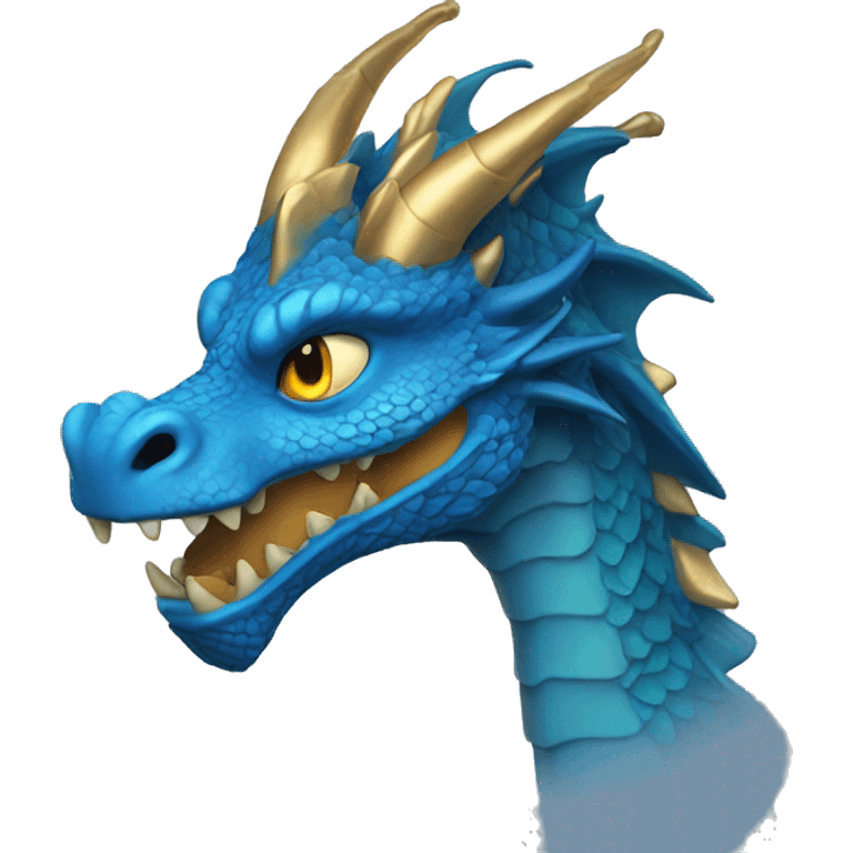 blue dragon with a gold fade emoji