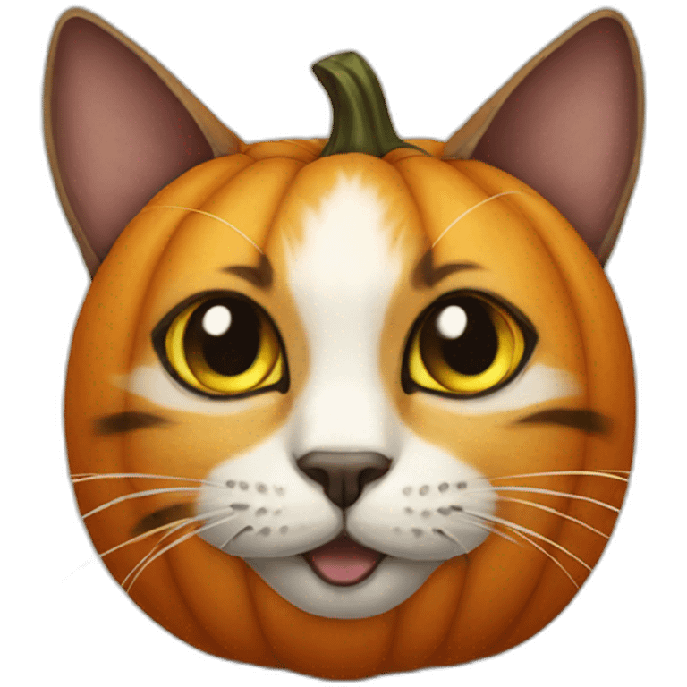 Cat pumpkin emoji