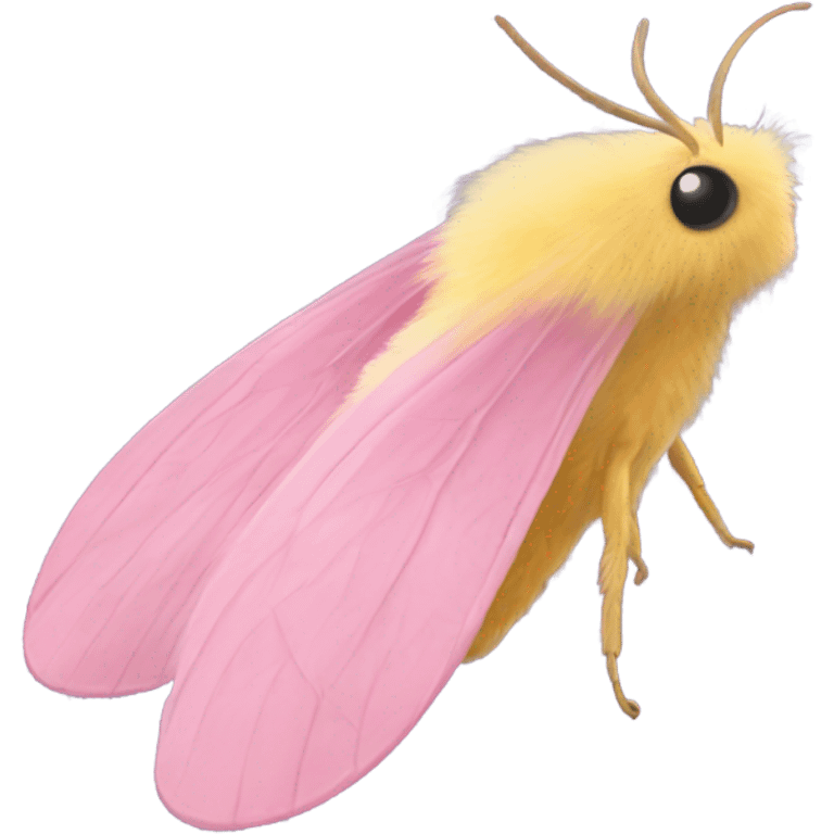 Fluffy normal Rosy maple moth emoji