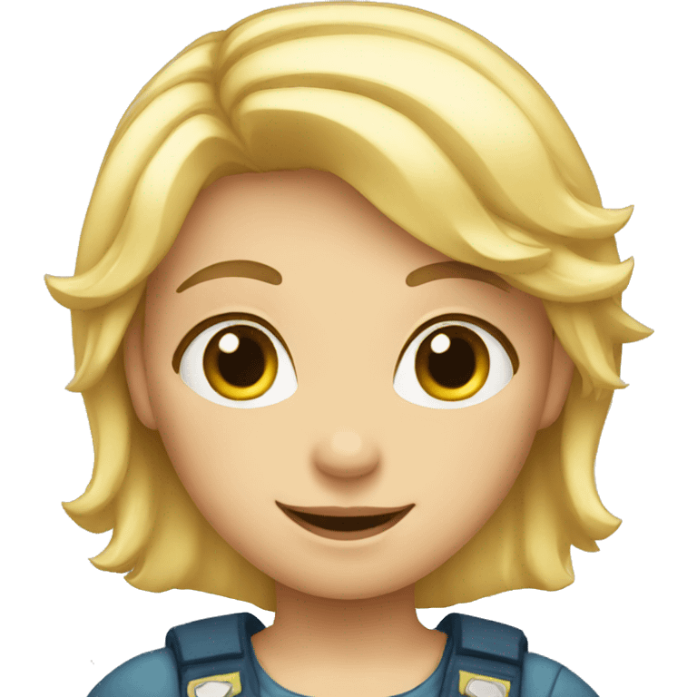  blond girl with victory symbol  emoji