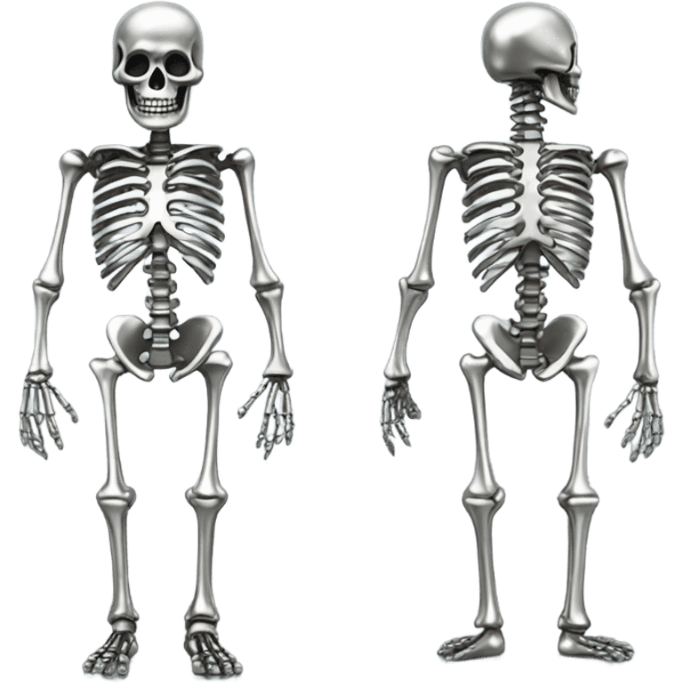 Silver skeleton emoji