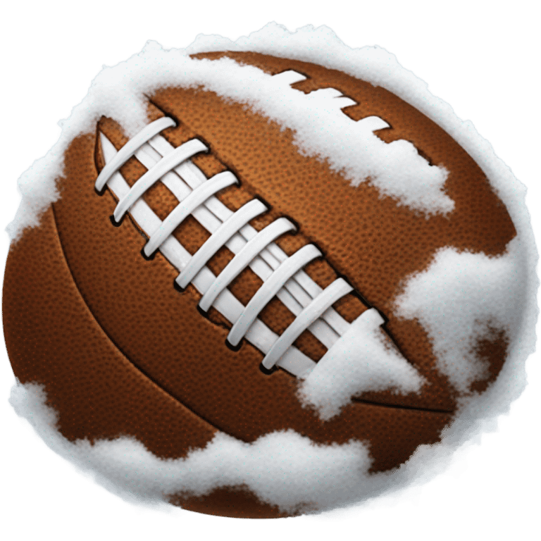 football covered in snow emoji