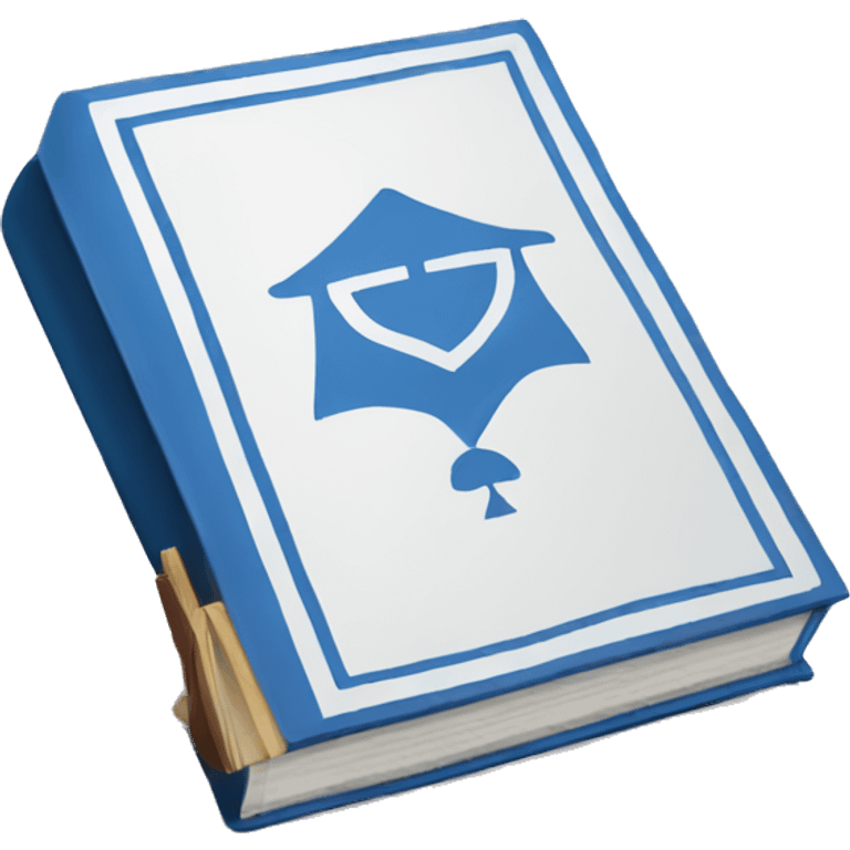 Education book, book, blue, white, emoji