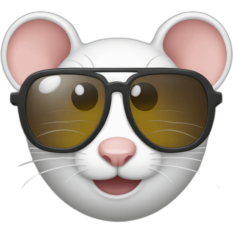 Mouse doctor sunglasses emoji