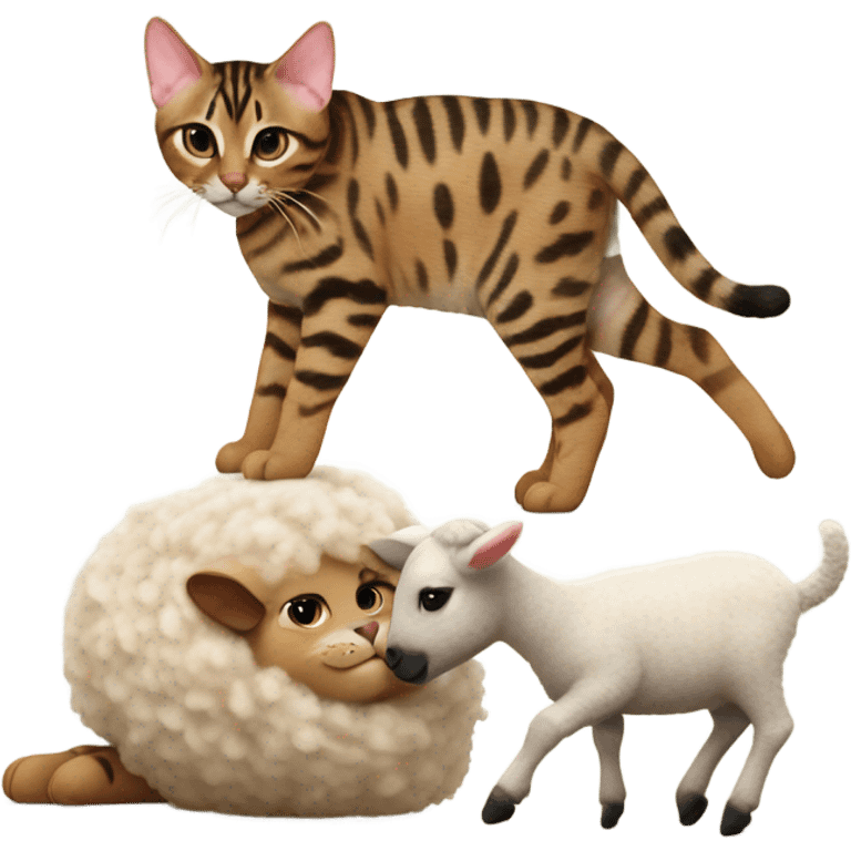 Bengal with lamb emoji