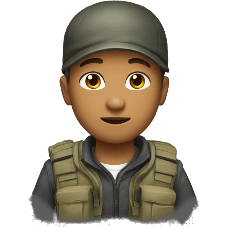 Tactical stylish boy  emoji