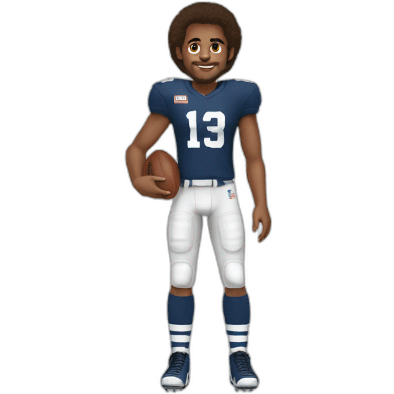 quarterback with striped knee socks emoji