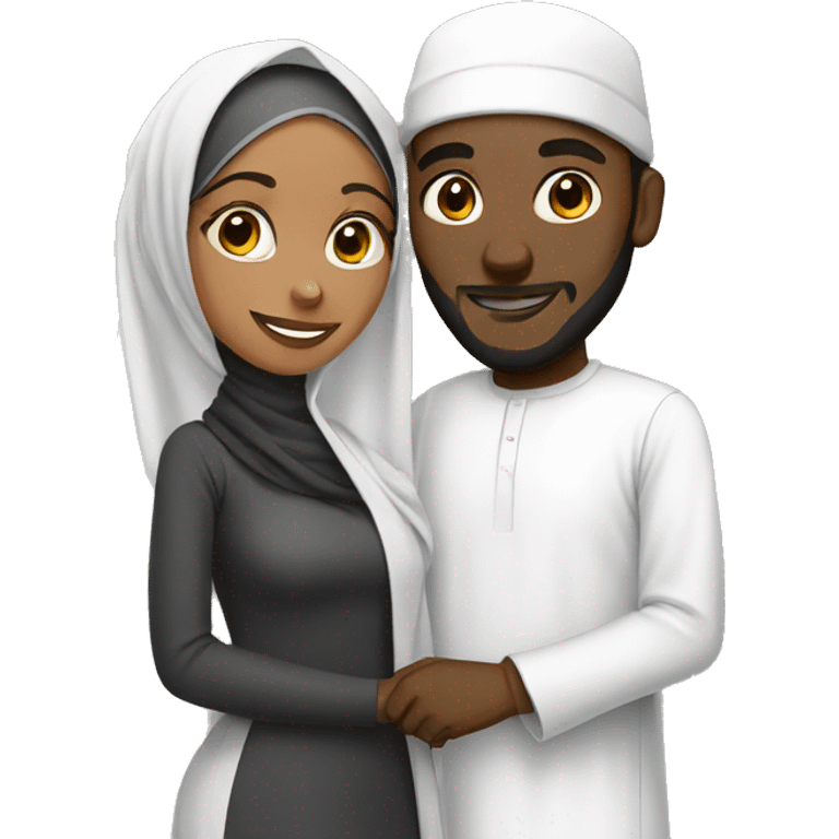 black muslim couple emoji