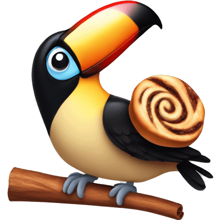 Cinnamon roll toucan  emoji