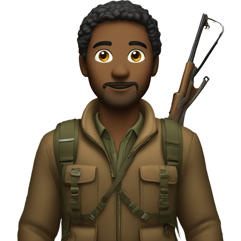 Hunter in woods emoji