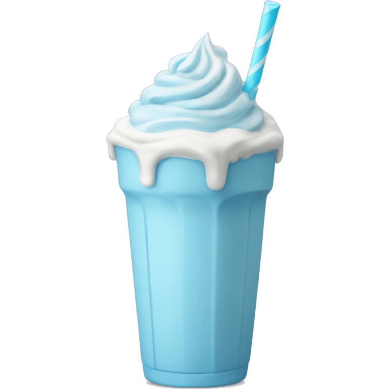 pastel blue milkshake emoji