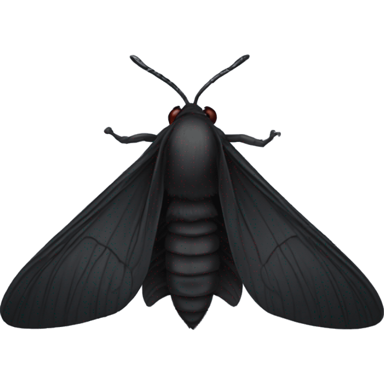 black moth emoji