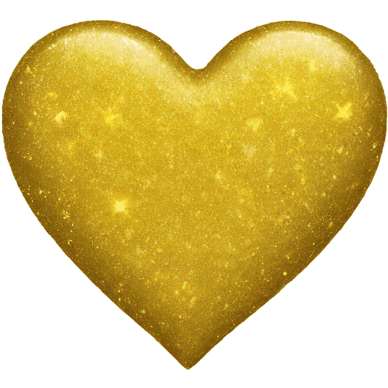 glitter yellow heart  emoji