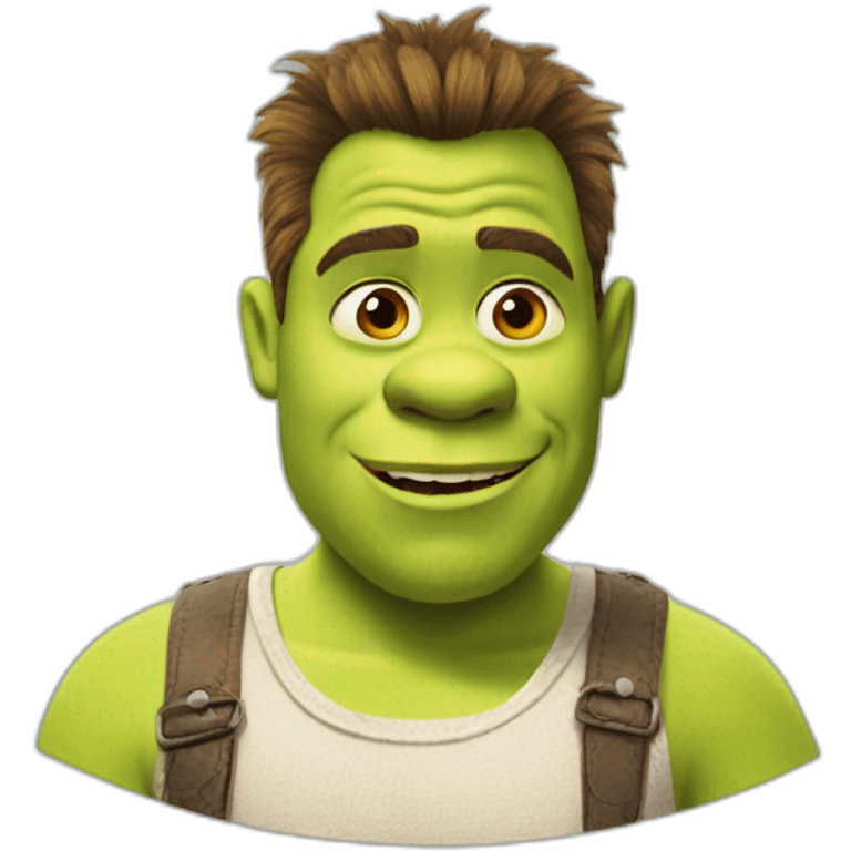 Shrek with a barber emoji