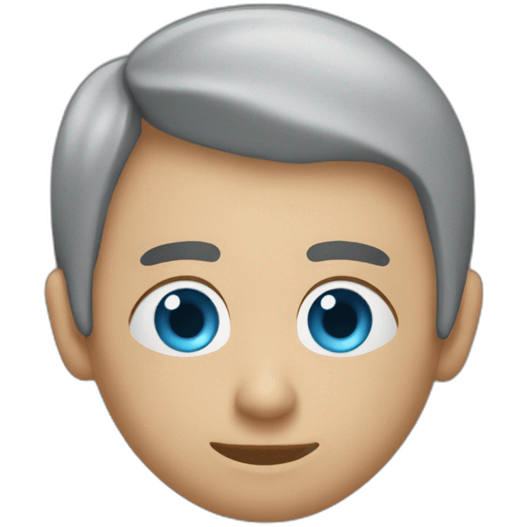 ojos azules y pelo moreno emoji