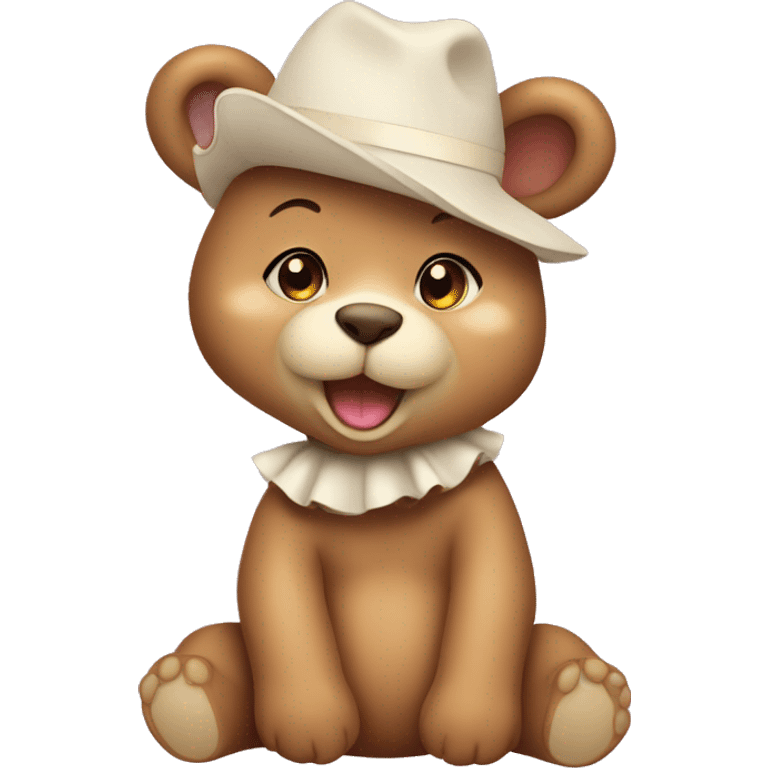 Cute coquette bear emoji