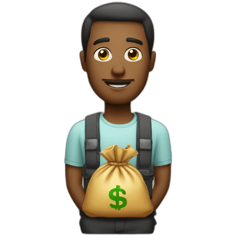 a man with money bag emoji