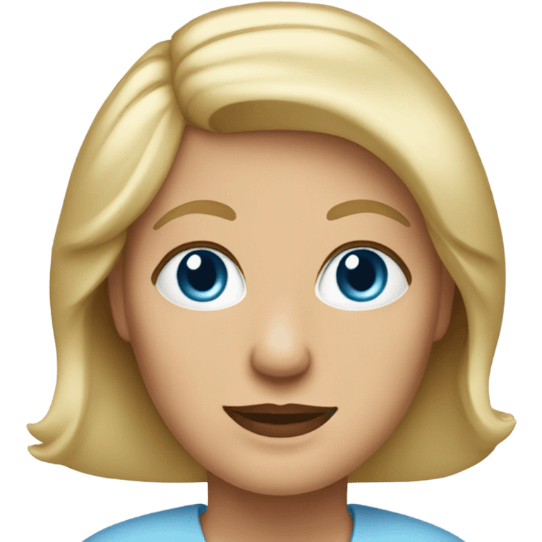 Blonde light blue eyes 55 woman emoji