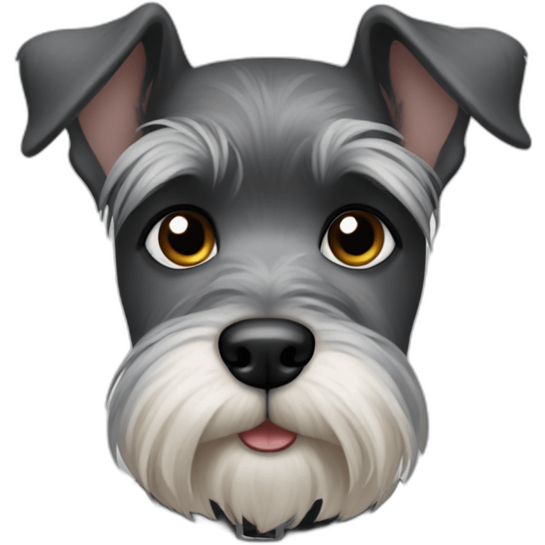 Schnauzer heart eye emoji