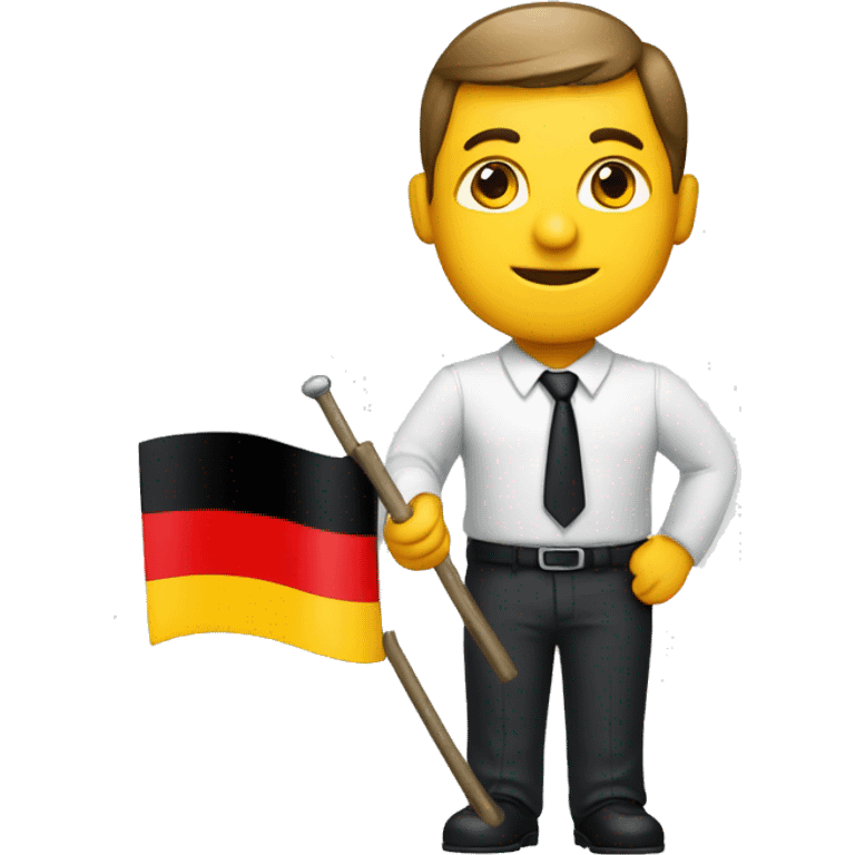 busines man holding german flag emoji