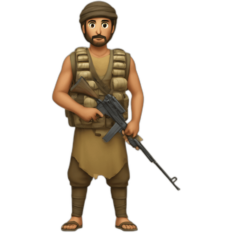 deir ezzor armed tribesman in jellabiya emoji