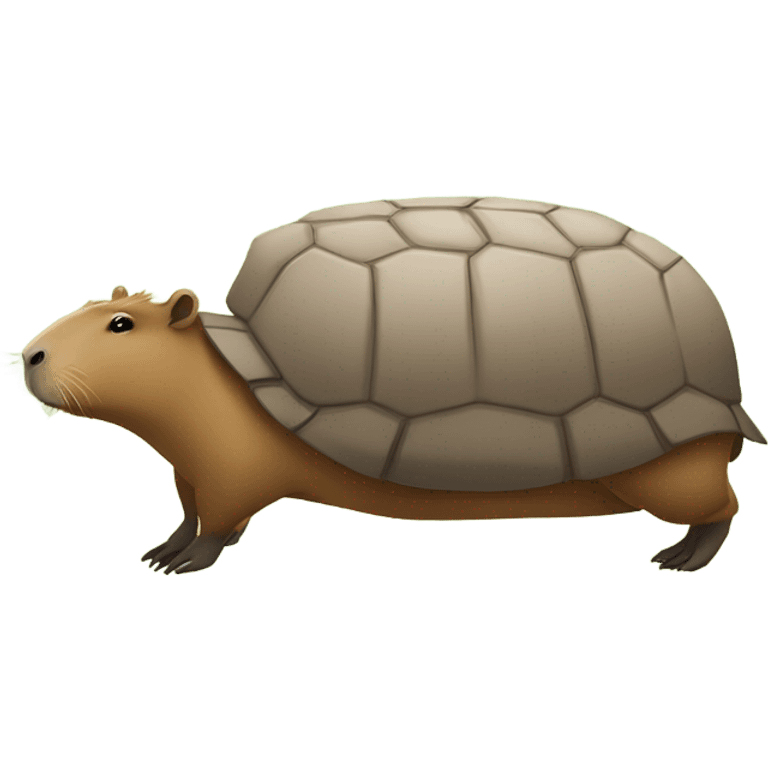 Capybara on a turtle emoji