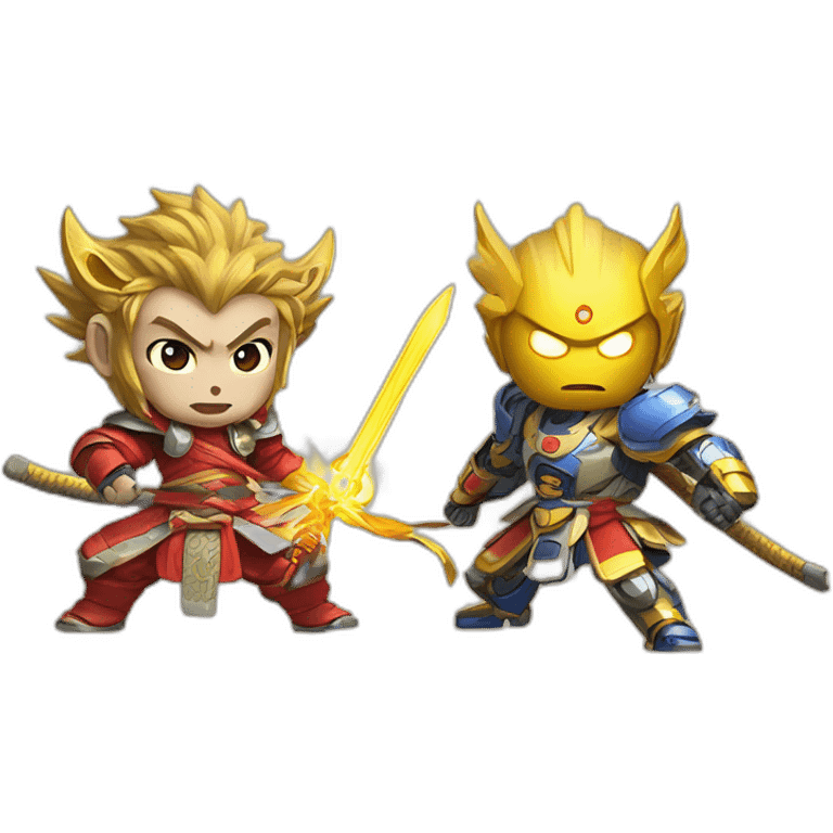 Sun Wukong and Gundam fight in Journey to the West emoji