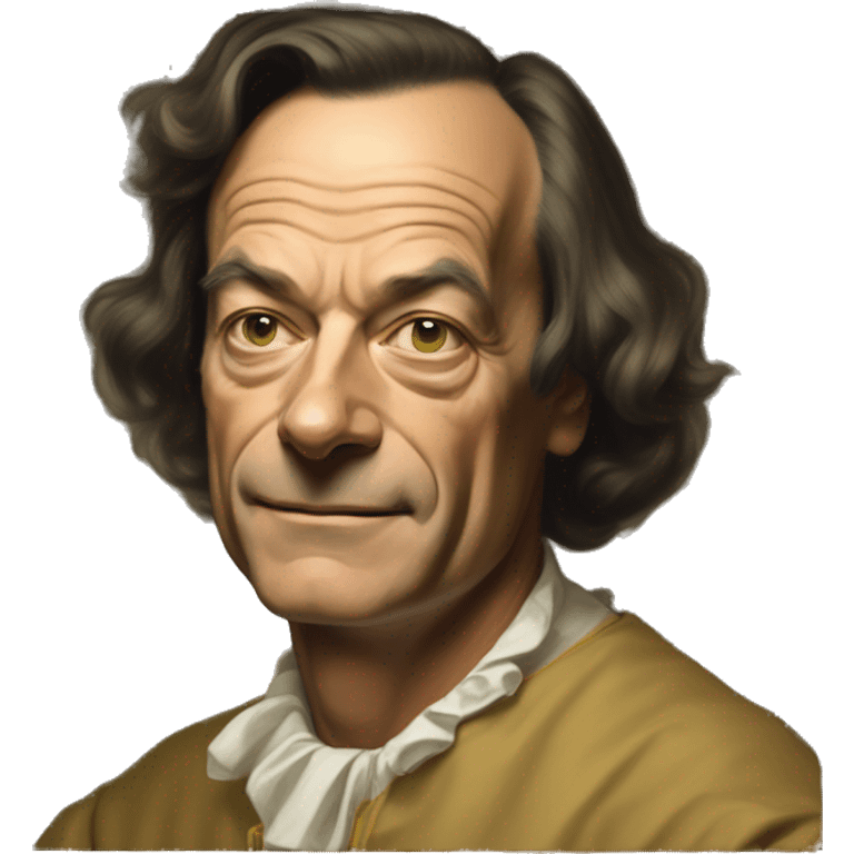 Richard Feynman portrait paining in a Renaissance styles with a gold frame emoji