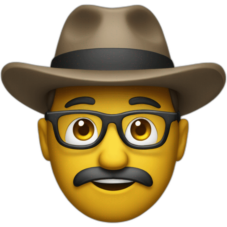 Chat avec un chapeau emoji