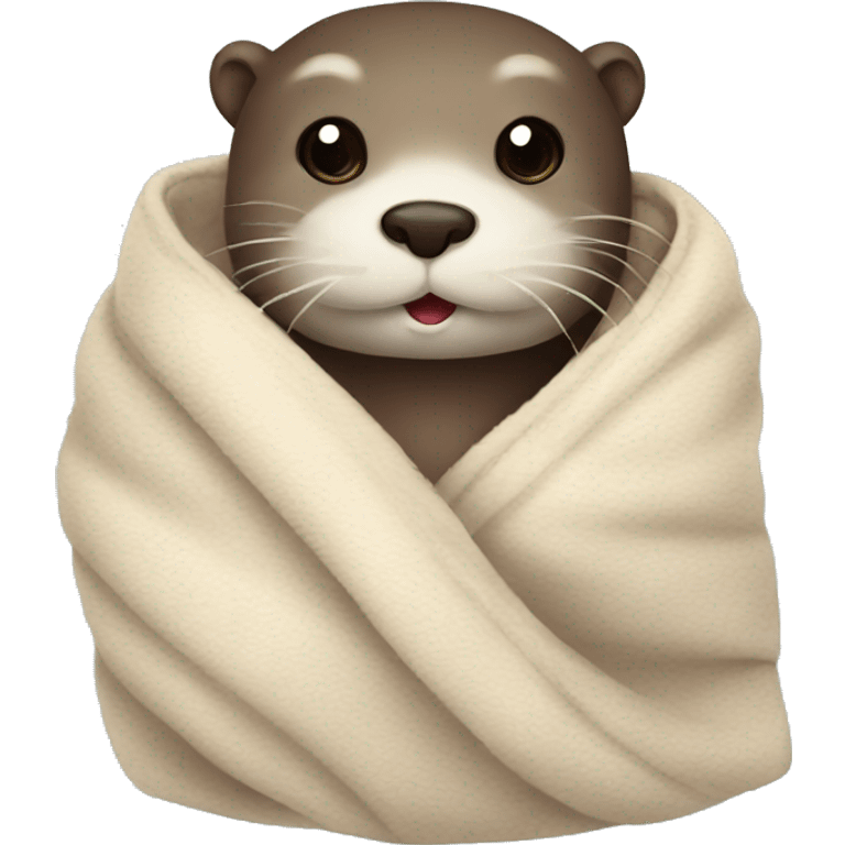 otter cozy in blanket emoji