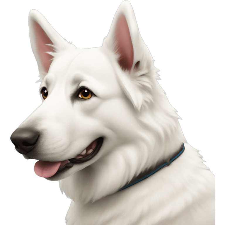 White swiss shepherd dog emoji