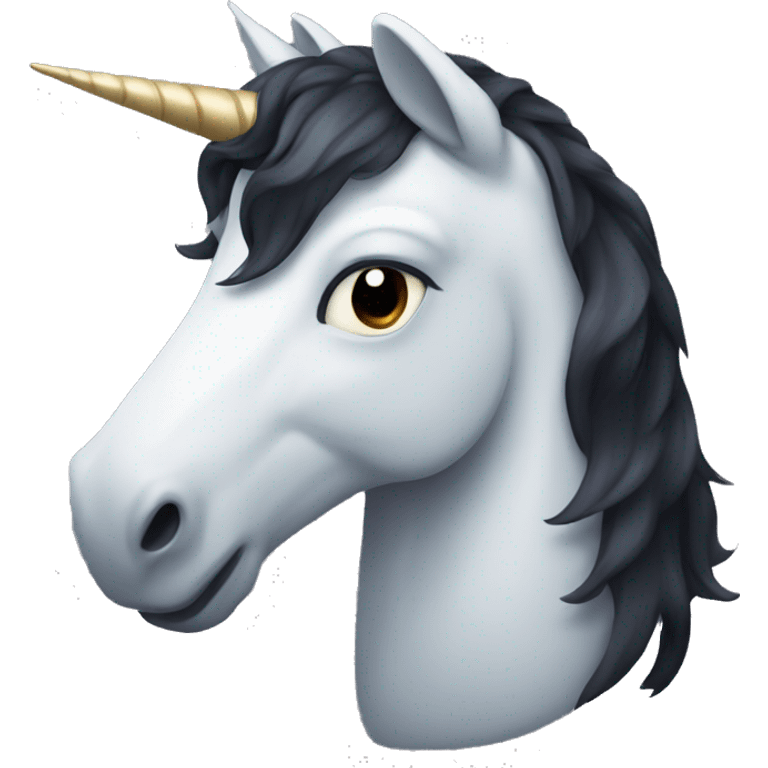 Dark colored unicorn  emoji