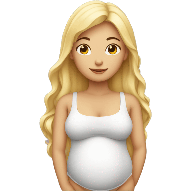  Mujer embarazada piel blanca cuerpo completo emoji