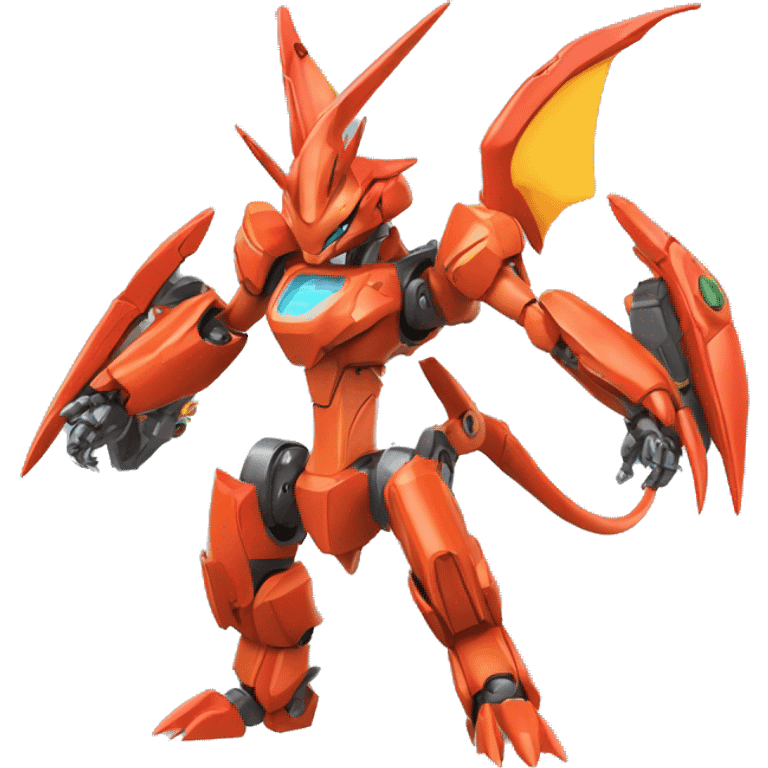 Mechanical Scizor-Guilmon-Charizard-Medabot-Mecha full body emoji