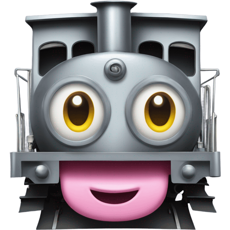 A electric locomotive (With little Kirby shiny eyes) emoji