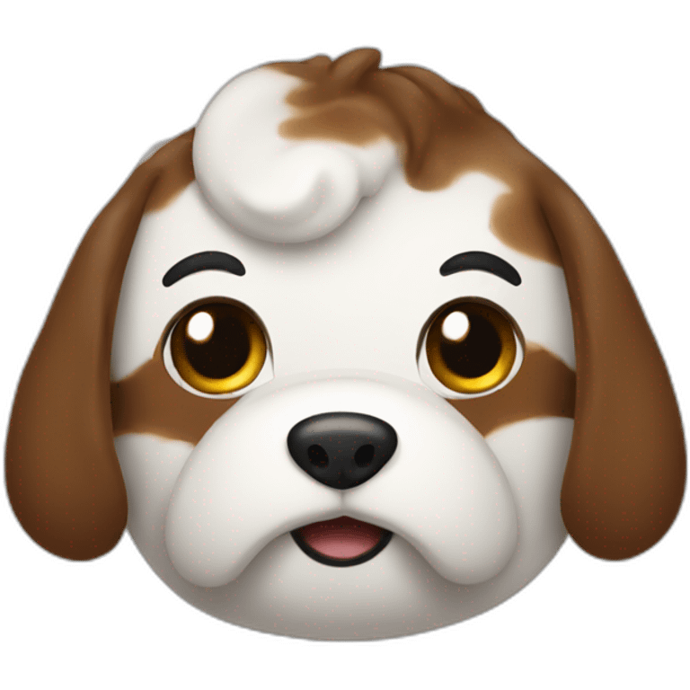 a white and brown poo emoji