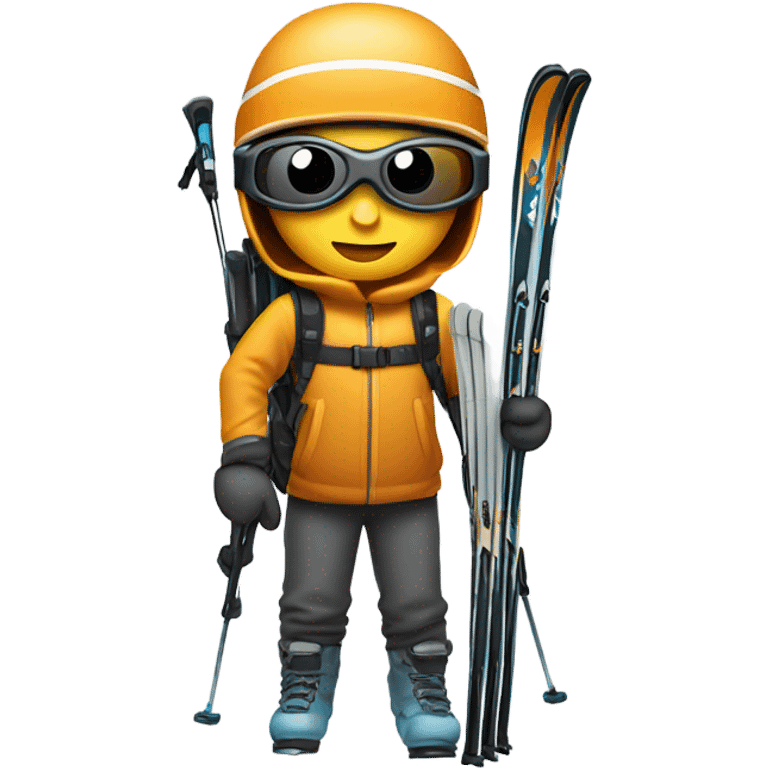 skier wit rifle emoji