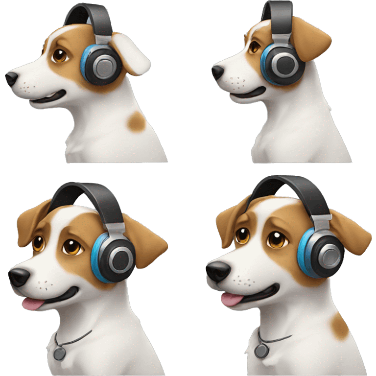 dog with headphones emoji