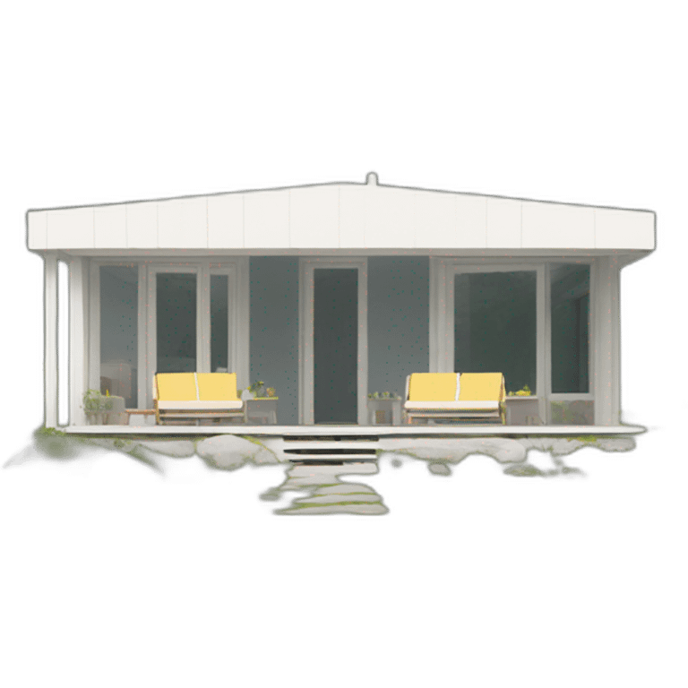 scandinavian modern summer house front emoji