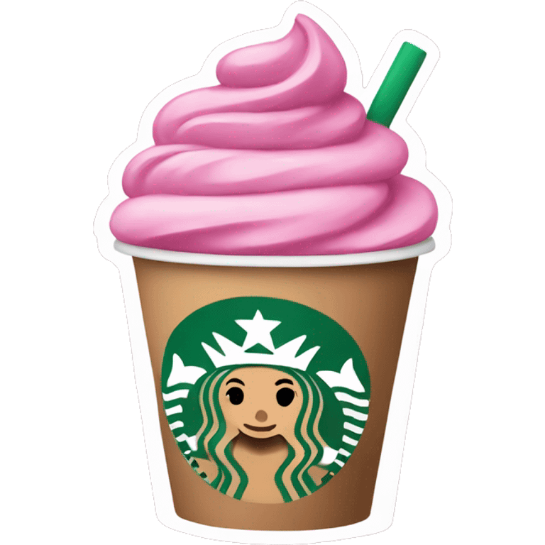 Pink Starbucks emoji