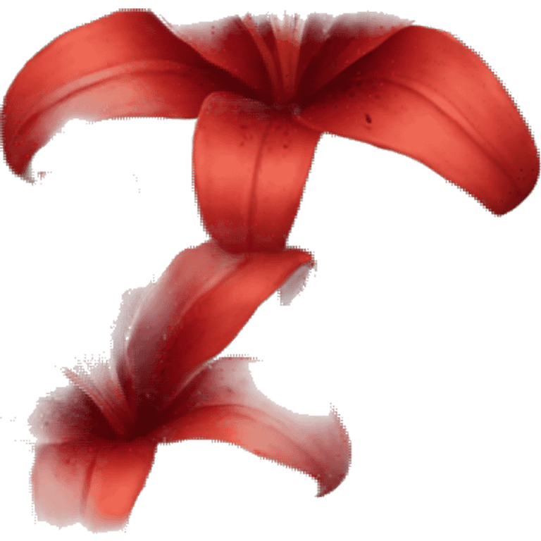 Red lilies emoji