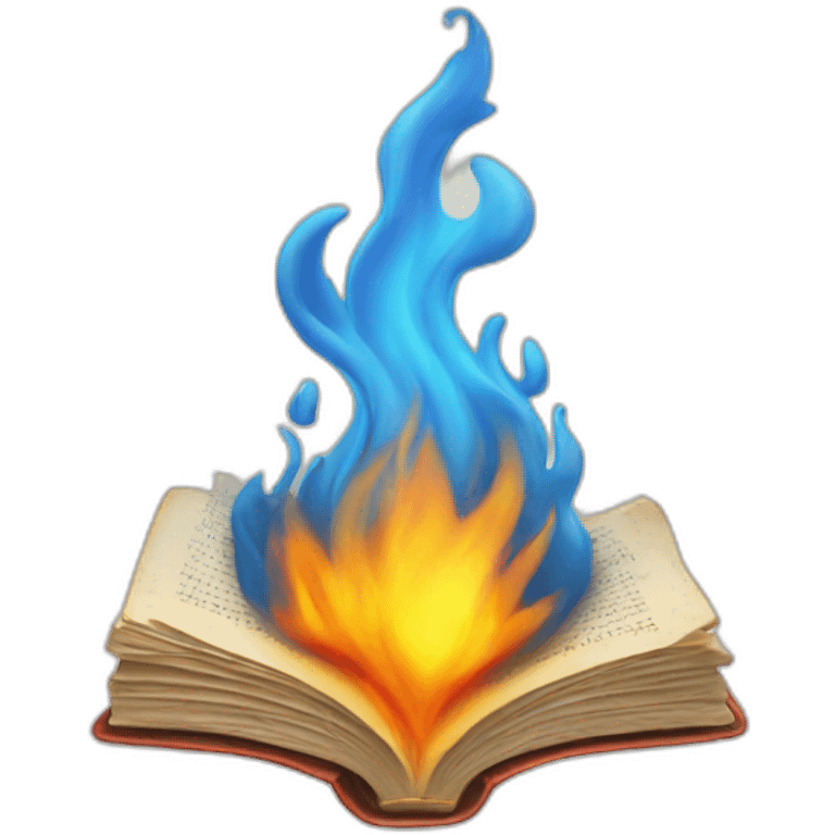 book on fire emoji