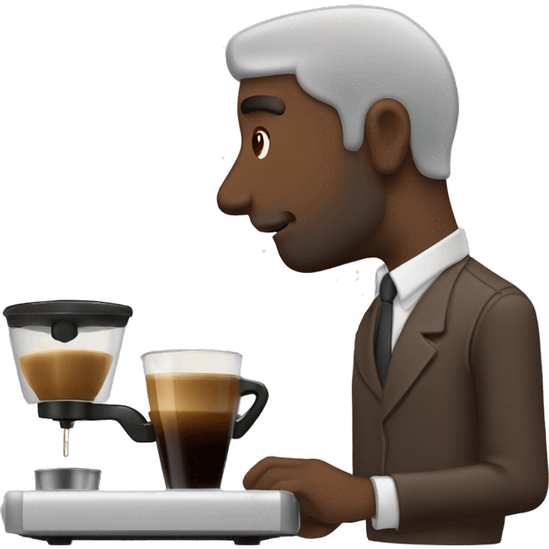 Espresso machine brown +barista man emoji