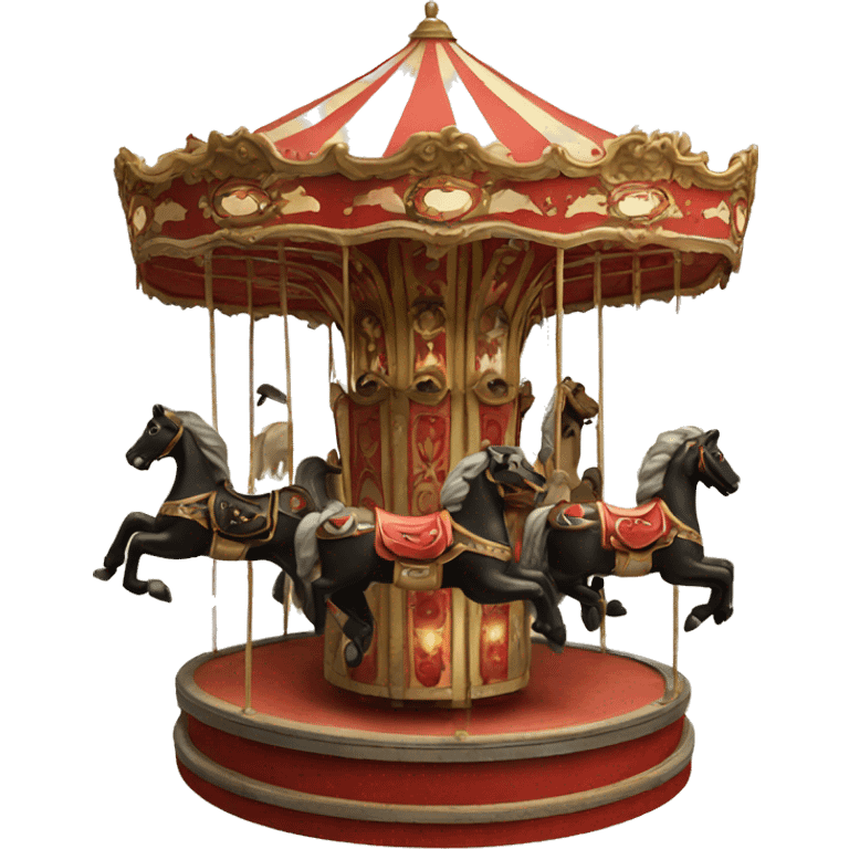 Vintage red and black carousel  emoji